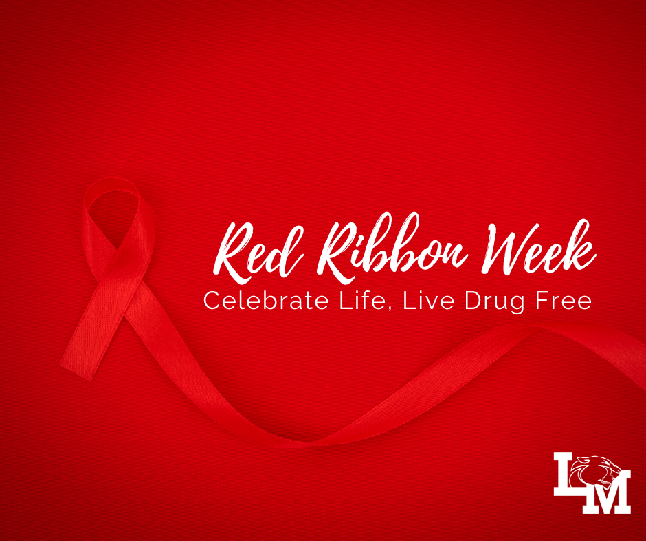red ribbon on a red background - red ribbon week